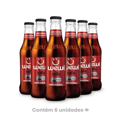 Refrigerante Cola Orgânico Wewi Pack 6 Garrafas 255ml