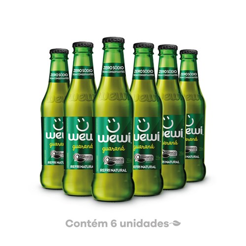 Refrigerante Guaraná Orgânico Wewi Pack 6 Garrafas 255ml